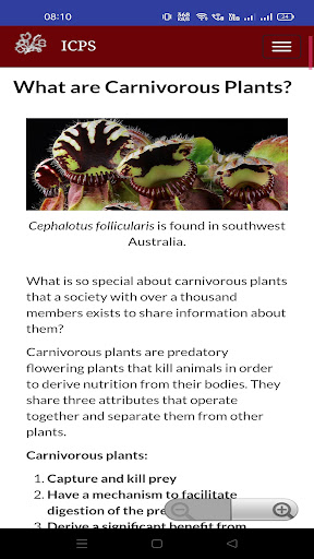 Carnivorous Plants Info Screen 2