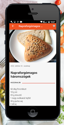 Android application Gasztromankó mobil receptek screenshort
