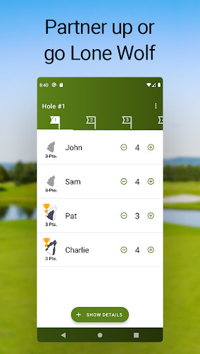 Wolf Golf Scorecard Screen 2