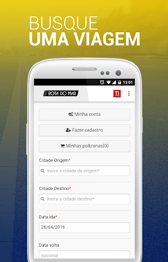 Android application Rota do Mar screenshort