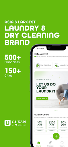 UClean: Laundry & Dry Cleaning Screenshot 1 - AppWisp.com