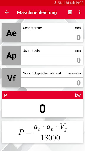 Märklen - Schnittdatenrechner Screen 2