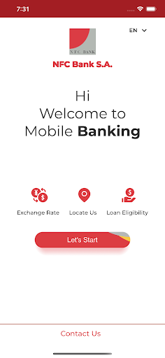 Android application NFC Bank MobileBanking screenshort
