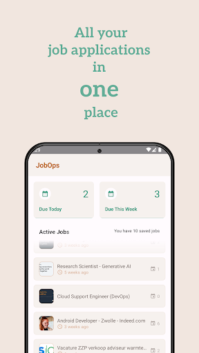 Android application JobOps Job Application Tracker screenshort