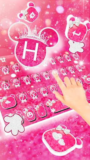 Android application Cute Pink Crown Minny Keyboard screenshort