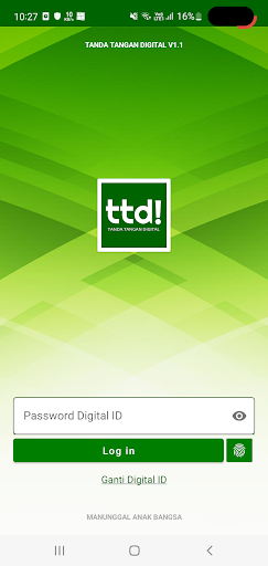 Android application Tanda Tangan Digital Suska screenshort