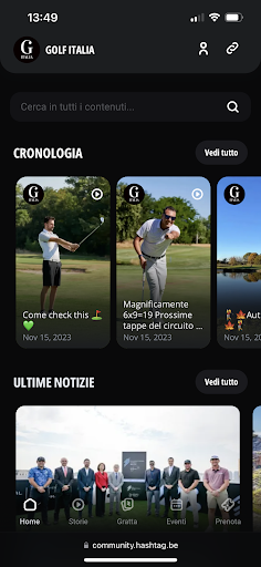 Android application Golf Italia screenshort