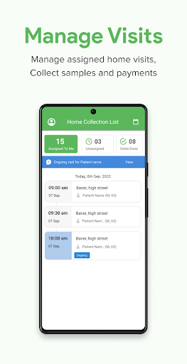 Android application CrelioHealth For Phlebotomists screenshort