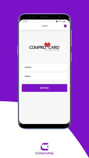Android application ComproCard Lojista screenshort