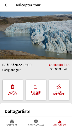 Arctic Excursions Manager Screen 2