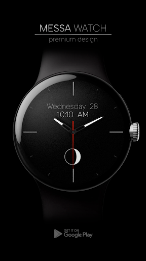 Minimal Analog Watch Face Moon Screenshot 1 - AppWisp.com