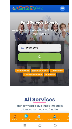 Aadi dev Services Screen 3