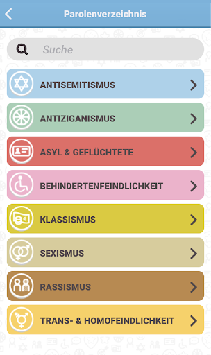 Android application KonterBUNT. Für Demokratie screenshort