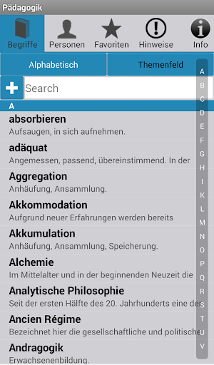 Android application Pädagogik screenshort