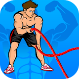 Battle ropes workout : crossfit rope exercises icon