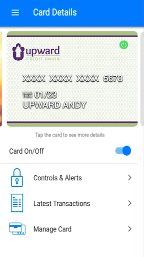 Upward CardControls Screen 2