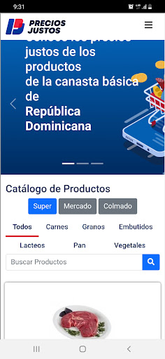 Android application MICM Precios Justos RD screenshort