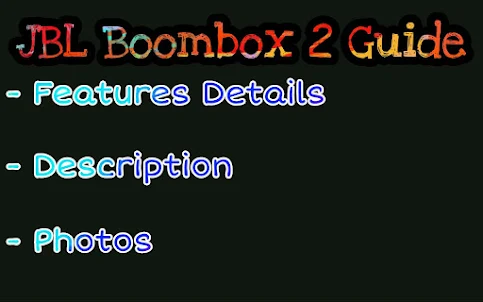 JBL Boombox 2 Guide