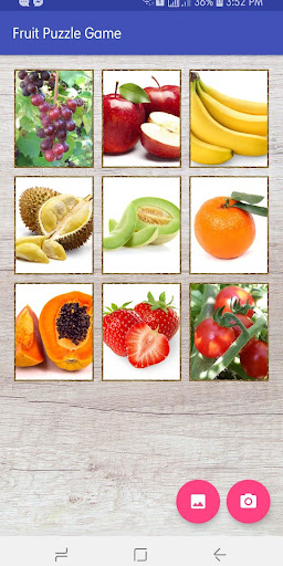 Android application Fruit Puzzle screenshort