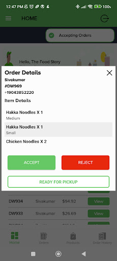 Delicart Orders Screen 3