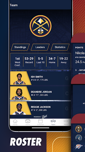 Screenshot of Denver Nuggets Official App