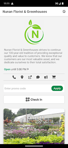 Android application Nunan Florist & Greenhouses screenshort