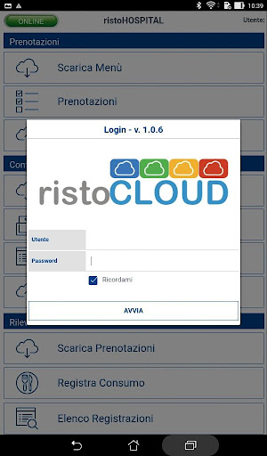 Android application RistoHospital screenshort