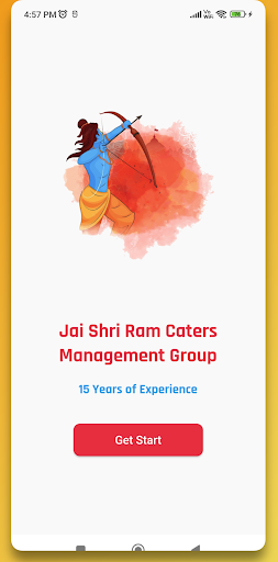 Android application Jai Shri Ram Catering screenshort