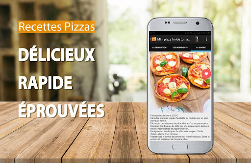 Android application Recettes Pizzas screenshort