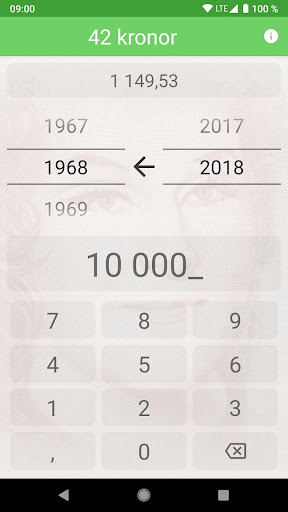 Android application 42 kronor - KPI-kalkylator screenshort