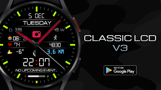 Classic LCD V3 watch face