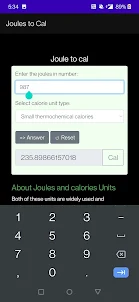 Joules to Calories