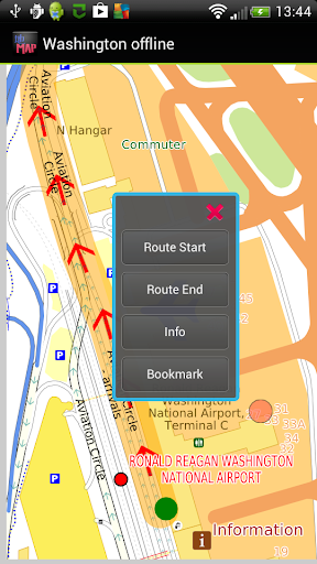 Washington DC offline map Screen 3