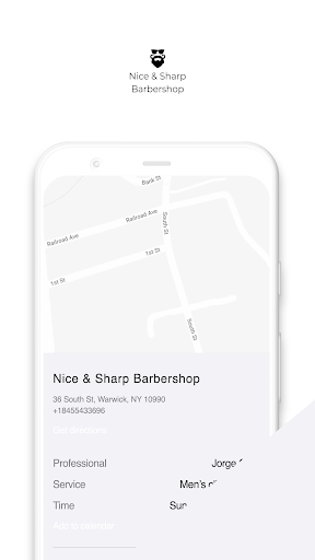 Android application Nice & Sharp Barbershop screenshort