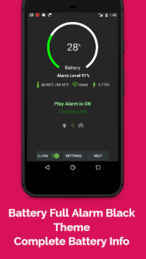 Battery Full Alarm Lite Screenshot 1 - AppWisp.com
