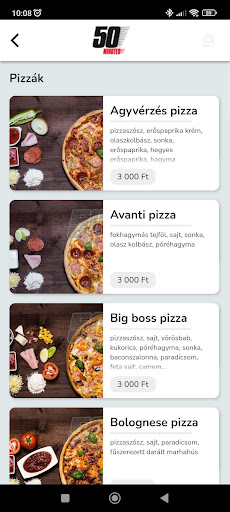 50minutes Pizza Screen 2