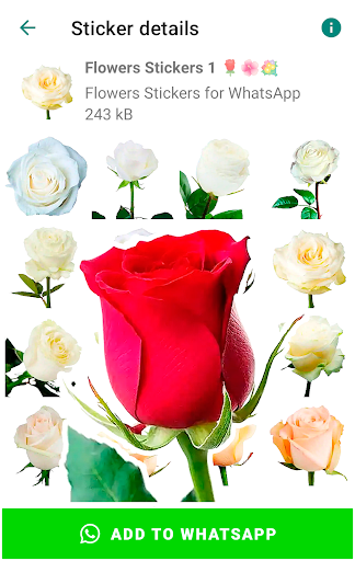 Android application Flowers Stickers for WhatsApp screenshort
