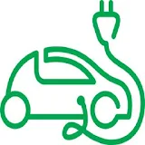 Charging station electric car icon