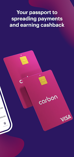 Carbon: Mobile Banking & Loans Screen 2