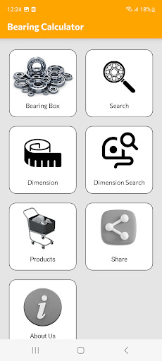 Android application Bearing calculator screenshort
