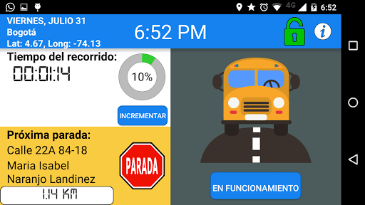 Bus esCool - Conductor Screen 2