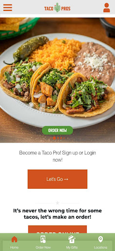 Taco Pros Screen 2