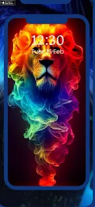 Neon Lion Wallpaper HD