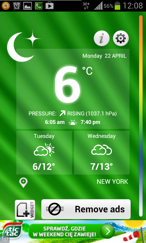 Android application Hot Weather Thermometer screenshort