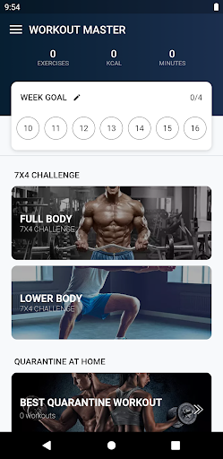Android application Workout Master 2022 screenshort