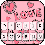 Doodle Pink Love Theme icon