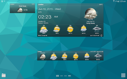 Wetter & Uhr Widget Screenshot