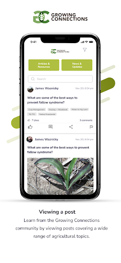 Android application Growing Connections screenshort