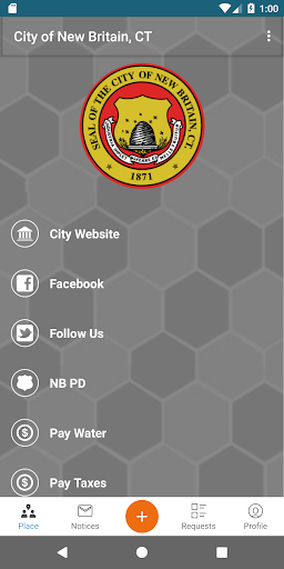 Android application New Britain SeeClickFix screenshort