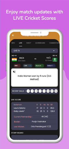 Android application Lotus: Cricket Live Line screenshort